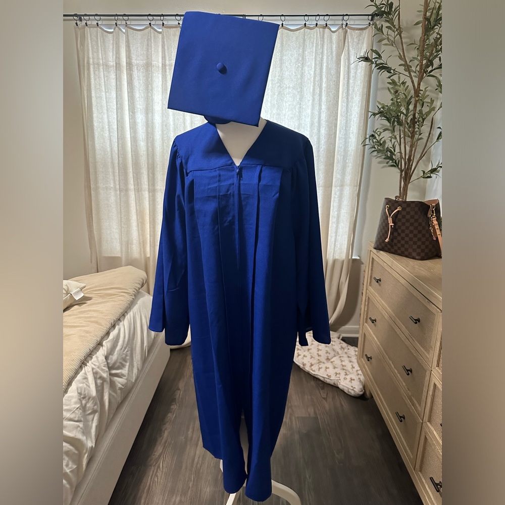 Graduation Blue Cap and Gown Set